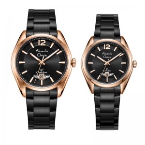 Alexandre Christie AC 8679 Rosegold Black Couple